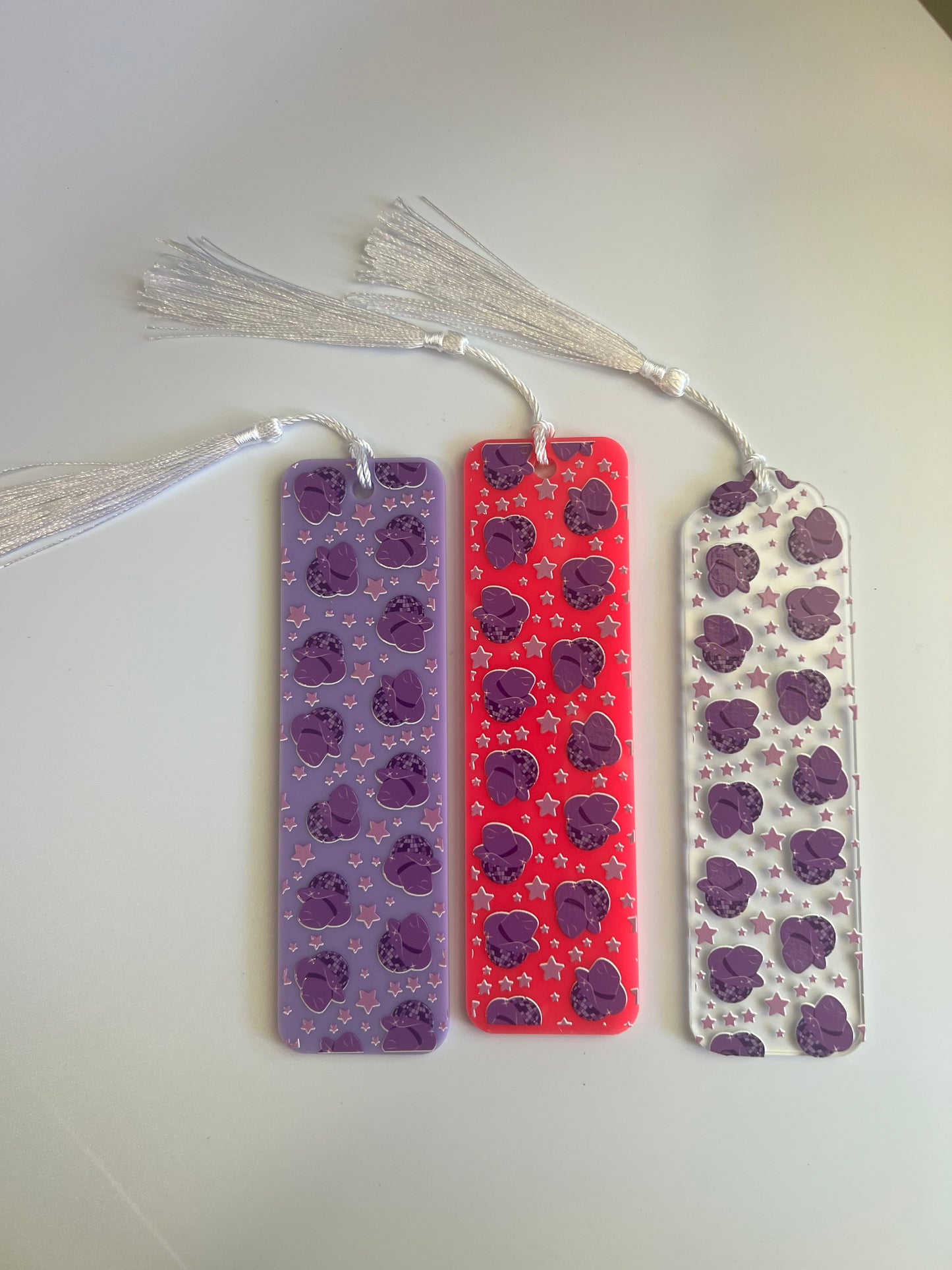 Purple disco cowgirl bookmark