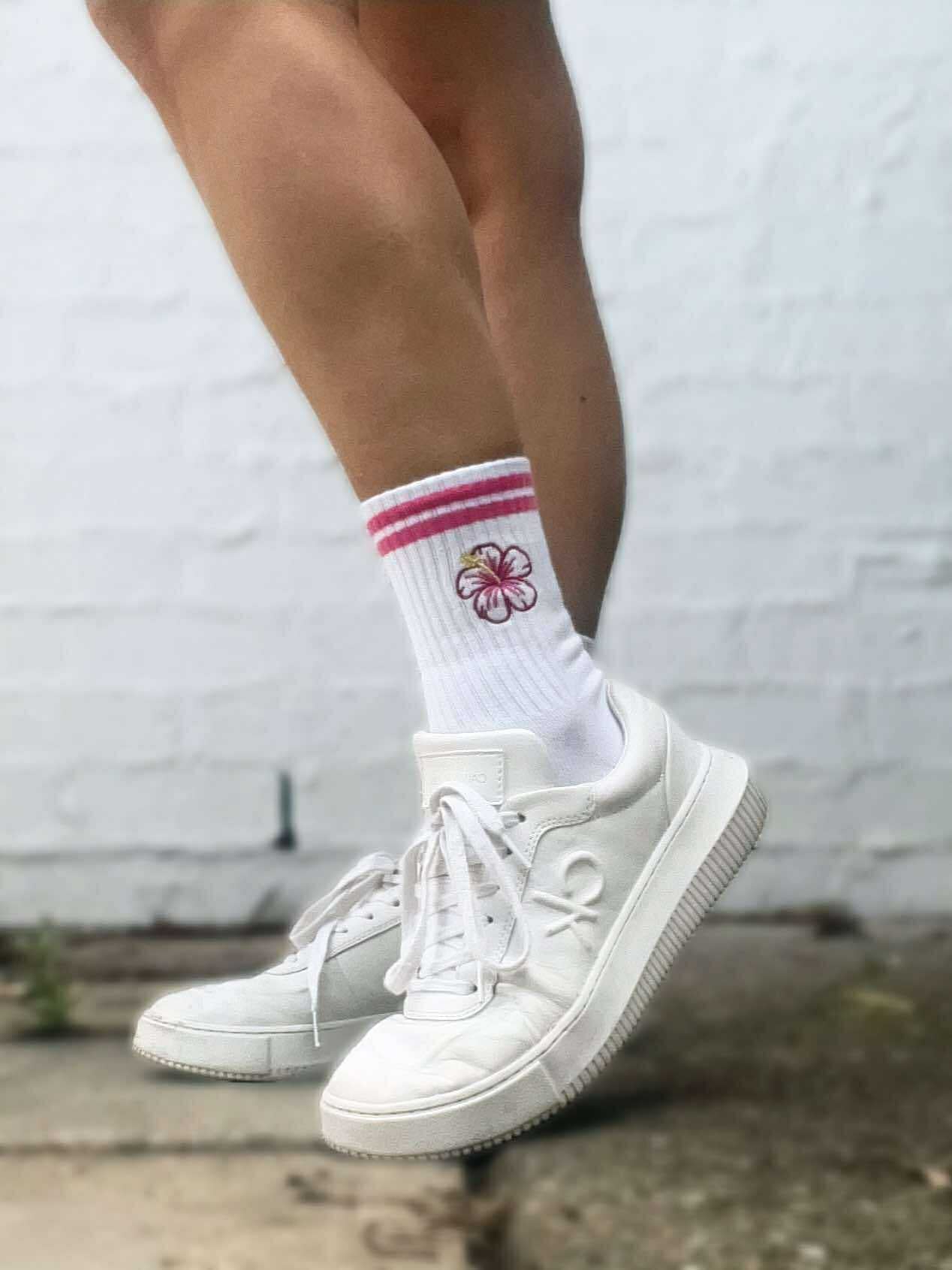 Hibiscus Crew Socks