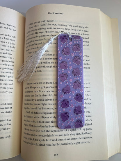 Purple disco cowgirl bookmark