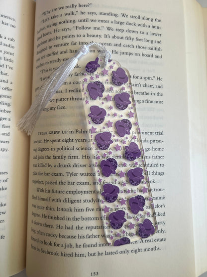 Purple disco cowgirl bookmark